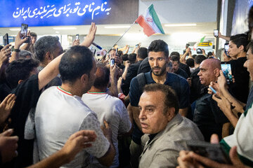 ورود کاروان تیم ملی جمهوری اسلامی ایران به کشور