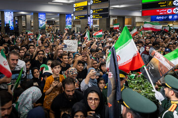 ورود کاروان تیم ملی جمهوری اسلامی ایران به کشور