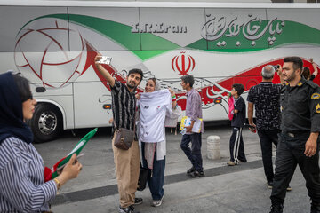 ورود کاروان تیم ملی جمهوری اسلامی ایران به کشور