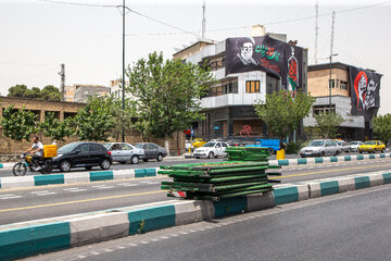 آماده سازی شهر تهران پیش از مراسم وداع و تشییع رهبر شهید