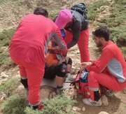امدادرسانی به مصدوم حادثه سقوط از ارتفاعات زردکوه