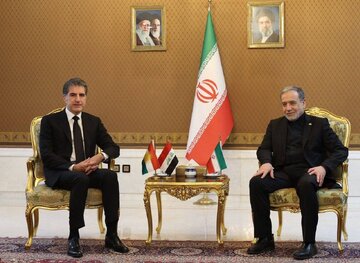 دیدار رئیس اقلیم کردستان عراق با وزیر امور خارجه جمهوری اسلامی ایران