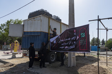 آماده سازی مواکب کرج برای استقبال از زائران آیین بدرقه آقای شهید ایران