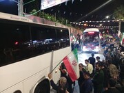 بدرقه کاروان زائران آستارایی به مراسم تشییع پیکر رهبر شهید انقلاب