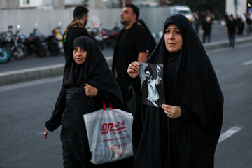 مراسم وداع با رهبر شهید انقلاب مصلی تهران - خیابان قنبرزاده