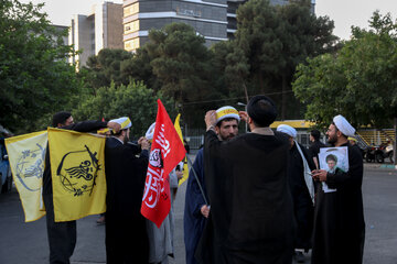 مراسم وداع با رهبر شهید انقلاب مصلی تهران - خیابان قنبرزاده
