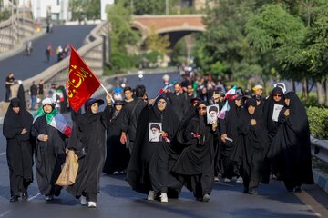 ساعات ابتدایی مراسم وداع با رهبر شهید انقلاب - اتوبان شهید سلیمانی 