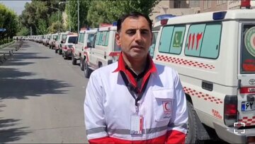 مشارکت ۲۶ مرکز هلال احمر در مراسم تشییع رهبر شهید انقلاب