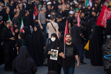 نخستین روز مراسم وداع با رهبر شهید انقلاب - اتوبان شهید سلیمانی