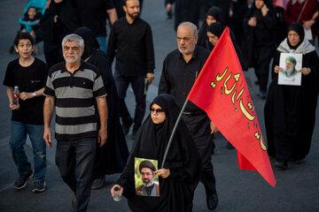 نخستین روز مراسم وداع با رهبر شهید انقلاب - اتوبان شهید سلیمانی