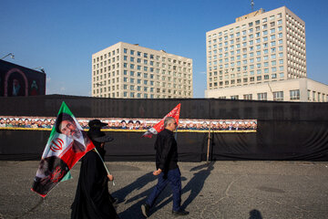 نخستین روز مراسم وداع با رهبر شهید انقلاب - اتوبان شهید سلیمانی
