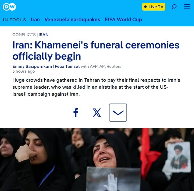 آماده / بازتاب وسیع وداع با رهبر شهید در رسانه‌های جهان