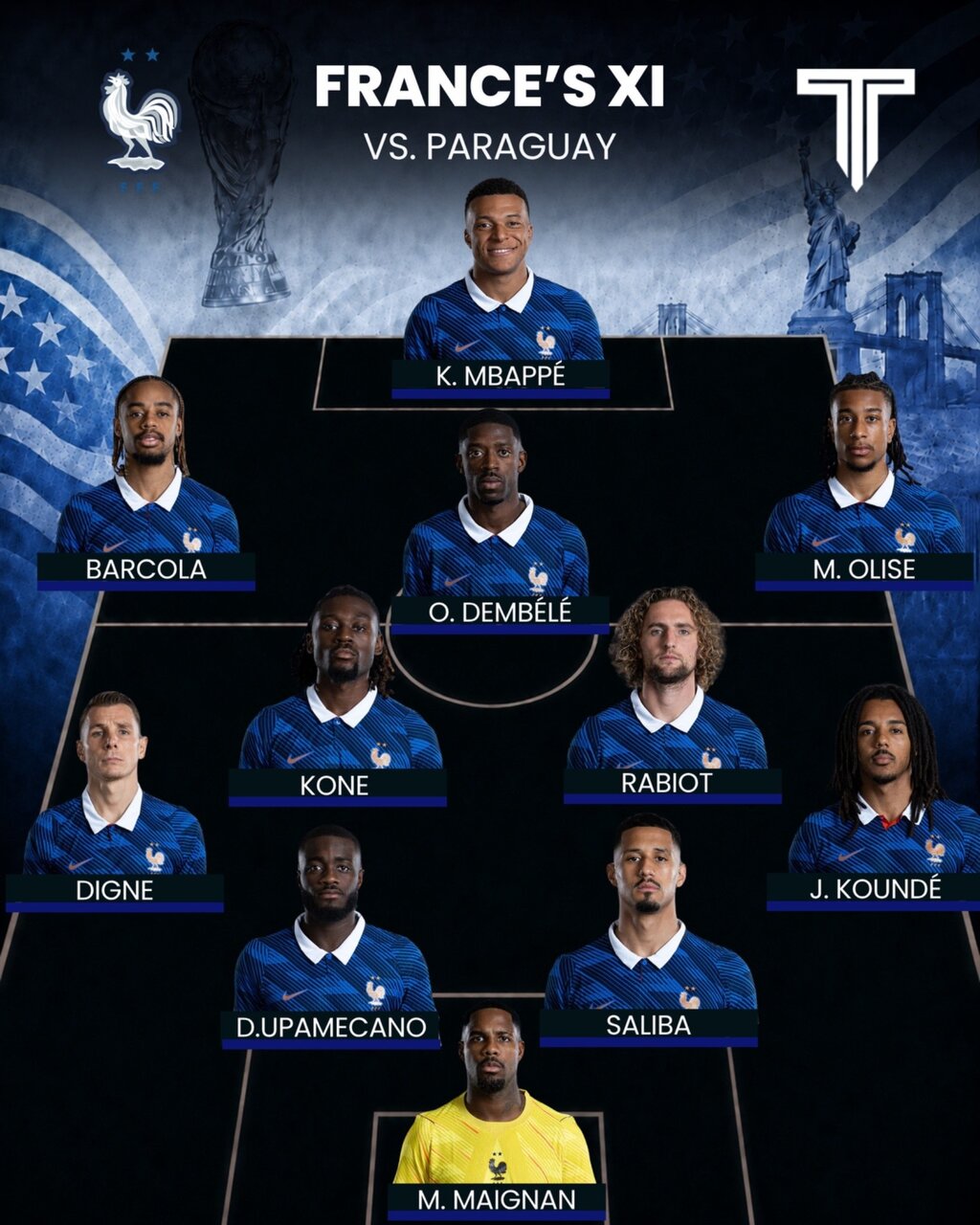 France and Paraguay face off in World Cup Round of 16