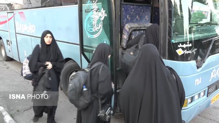 دانشجویان مازندرانی در مسیر بدرقه رهبر شهید انقلاب