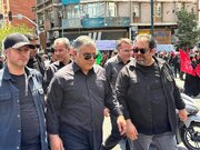 حضور وزیر نفت به همراه معاونانش در مراسم تشییع رهبر شهید انقلاب