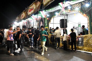 حال و هوای اربعینی اطرف تهران پیش از مراسم تشییع رهبر شهید