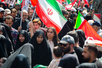 مراسم تشییع پیکر مطهر رهبر شهید انقلاب - تهران/ خیابان دماوند 