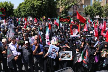 مراسم جاماندگان تشییع رهبر شهید - همدان