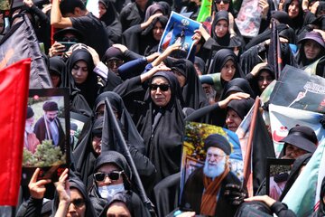 مراسم جاماندگان تشییع رهبر شهید - همدان