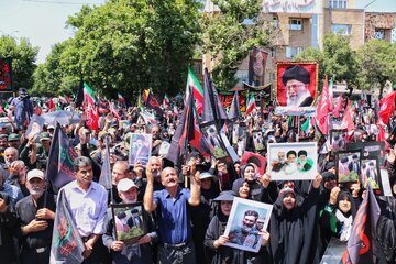 مراسم جاماندگان تشییع رهبر شهید - همدان