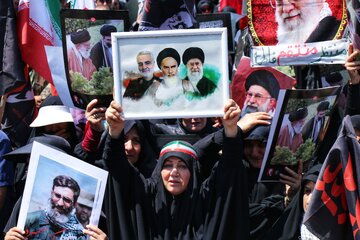 مراسم جاماندگان تشییع رهبر شهید - همدان