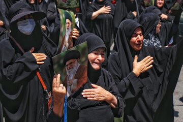 مراسم جاماندگان تشییع رهبر شهید - همدان