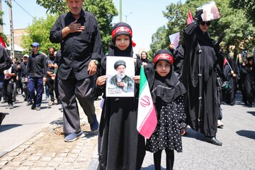 مراسم جاماندگان تشییع رهبر شهید - همدان
