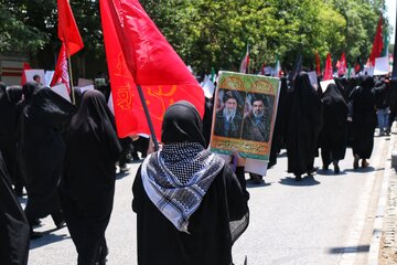 مراسم جاماندگان تشییع رهبر شهید - همدان