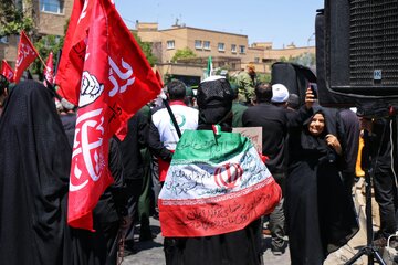 مراسم جاماندگان تشییع رهبر شهید - همدان