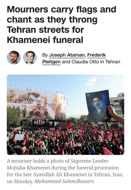 خروش وداع عظیم تهران با رهبر شهید انقلاب اسلامی در رسانههای جهان