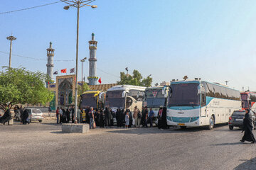 اعزام ۱۵ دستگاه اتوبوس زائران رهبر شهید به مشهد مقدس - بندرعباس