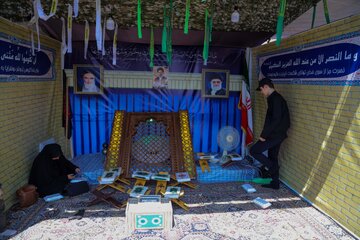 وضعیت خدمت رسانی مواکب ورودی شمالی مشهد پیش از مراسم تشییع رهبر شهید
