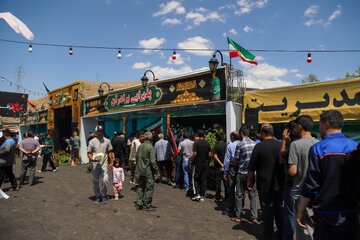 وضعیت خدمت رسانی مواکب ورودی شمالی مشهد پیش از مراسم تشییع رهبر شهید