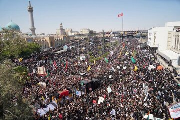پایان مراسم تشییع باشکوه آقای شهید در نجف اشرف