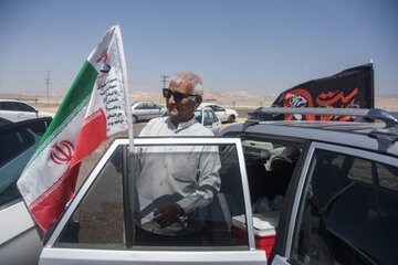محور سمنان - مشهد یک روز قبل از آیین تشییع پیکر رهبر شهید