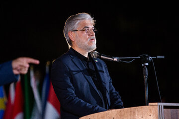حسین سیمایی صراف وزیر علوم، تحقیقات و فناوری در آیین وداع دانشگاهیان با امام مجاهد شهید