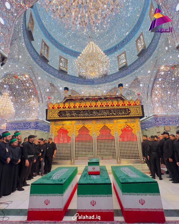 تشییع و وداع باشکوه با آقای شهید ایران در نجف و کربلا