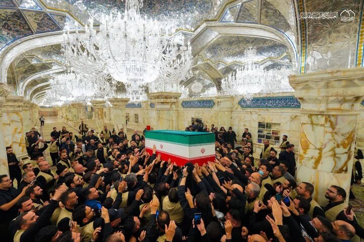 کاظمین میزبان پیکرهای مطهر اعضای خانواده رهبر شهید انقلاب