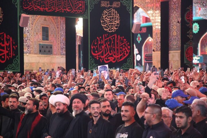 تشییع پیکر مطهر رهبر شهید در کربلا