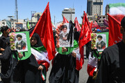مشهد در آستانه مراسم تشییع پیکر رهبر شهید