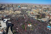 مشهد در آستانه مراسم تشییع پیکر رهبر شهید