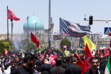مشهد ساعاتی پیش از آغاز مراسم تشییع پیکر رهبر شهید