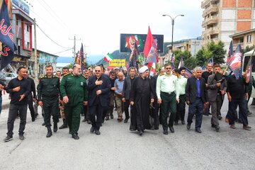جاماندگان تشییع رهبر شهید در سوادکوه