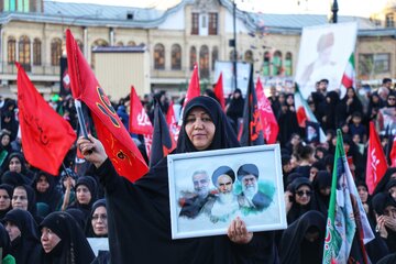مراسم جاماندگان تشییع رهبر شهید - همدان