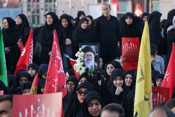 مراسم جاماندگان تشییع رهبر شهید - همدان