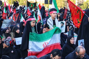 مراسم جاماندگان تشییع رهبر شهید - همدان