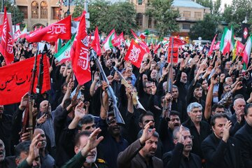 مراسم جاماندگان تشییع رهبر شهید - همدان