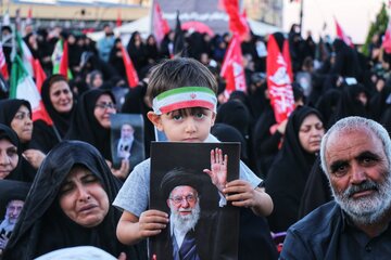 مراسم جاماندگان تشییع رهبر شهید - همدان