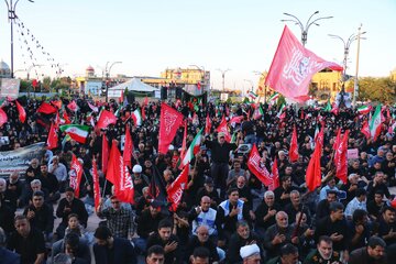 مراسم جاماندگان تشییع رهبر شهید - همدان