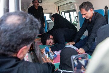 تشییع پیکر سه شهید حافظ امنیت در اهواز